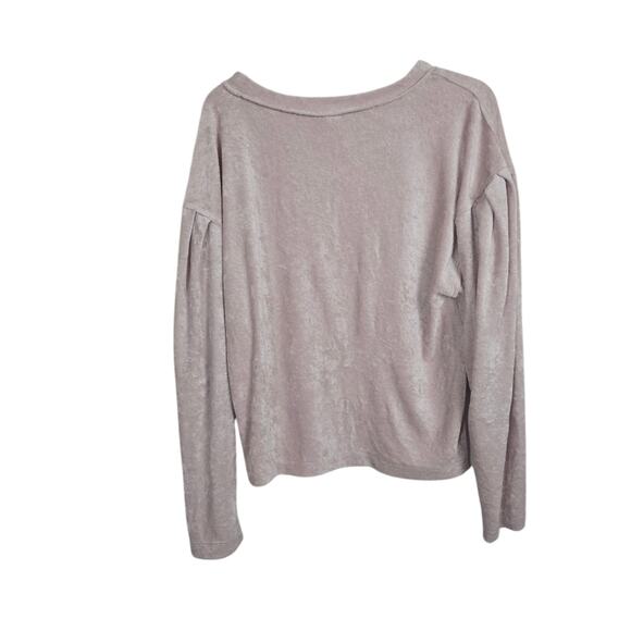 We The Free People Top Milan Light Pink Crushed Velvet Fairy Core Whimisy S - Picture 2 of 11